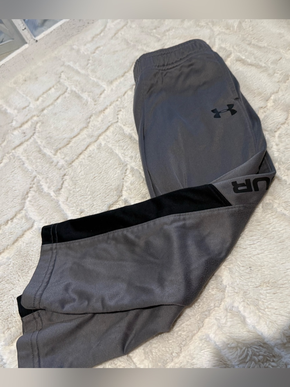 Under Armour Gray and Black boys Athletic Shorts